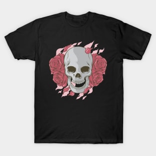 SKULL AND FLOWER: INTO THE DEEP HELL T-Shirt